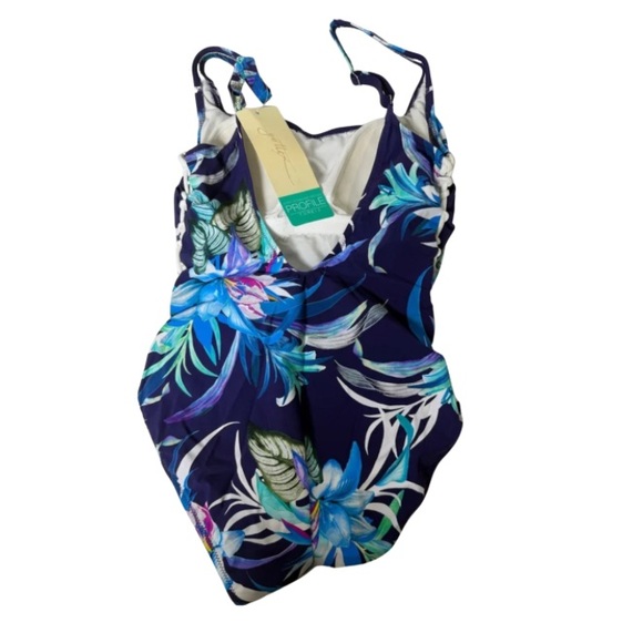 New - Profile by Gottex Women’s Tropical One Piece - Picture 2 of 5